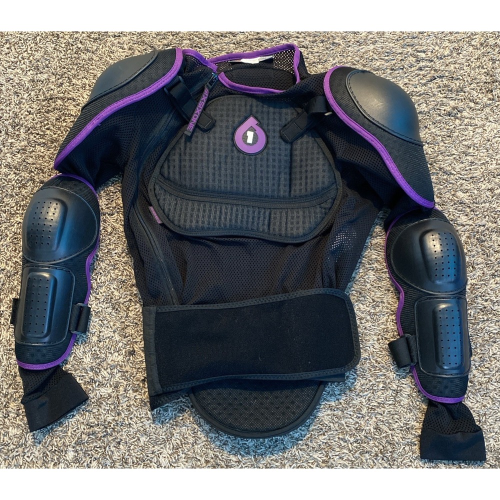 SixSixOne Comp Pressure Suit Mens Medium Black Purple MTB Moto Body Armor